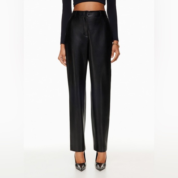 Aritzia Babaton Command Vegan Leather Pant in Black - 2 - Picture 3 of 16